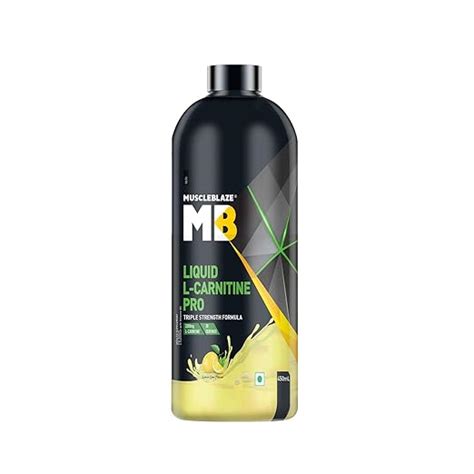 MuscleBlaze Liquid L-Carnitine with Branded Carnipure, 1100 mg ...