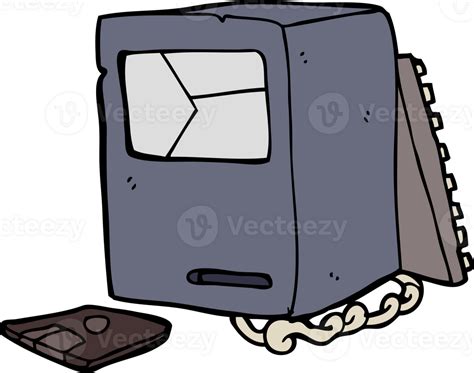 cartoon broken old computer 39888653 PNG
