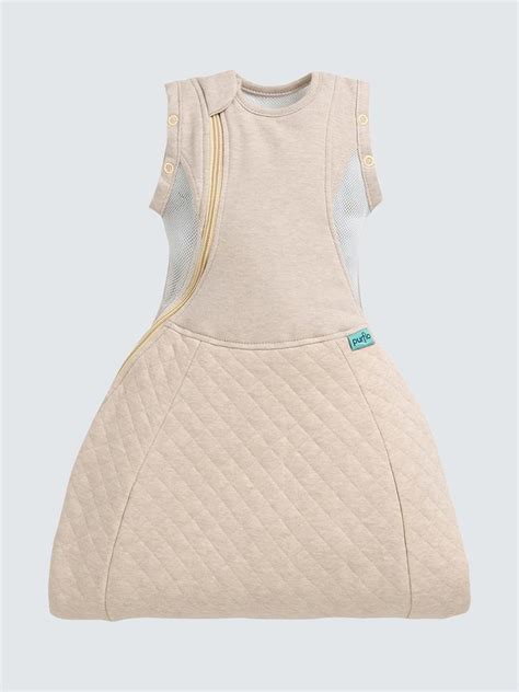 Purflo Swaddle to Sleep Hazel Baby Sleeping Bag, 2.5 Tog, Sand, 0-4 months