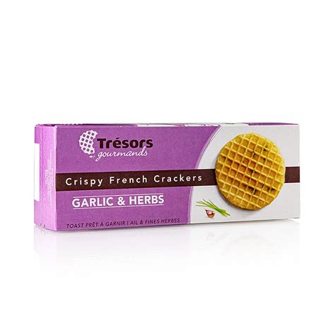 Barsnack Tresors - Crispy franz. Mini biscuits gaufres à l`ail et aux ...
