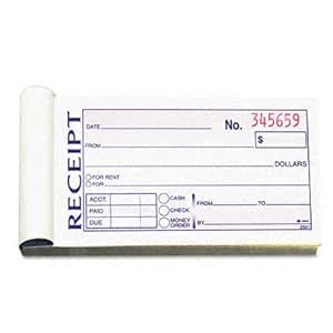 Money/Rent Receipt Book 2-Part Carbonless 2-3/4 : Amazon.in: Office ...