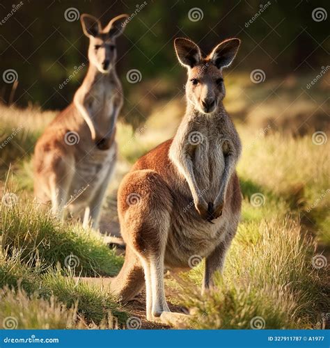 Kangaroos Mammal Animals, AI Generated Stock Illustration - Illustration of mammals, family ...