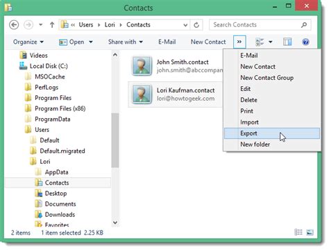 Image result for Import VCF Files into Windows Contacts