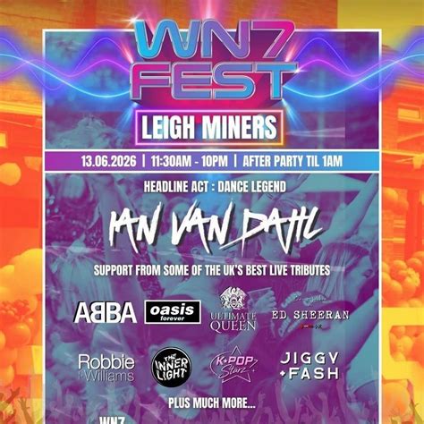 WN7 Fest - Leigh Miners, LEIGH MINERS CLUB, 13 June 2026 | AllEvents