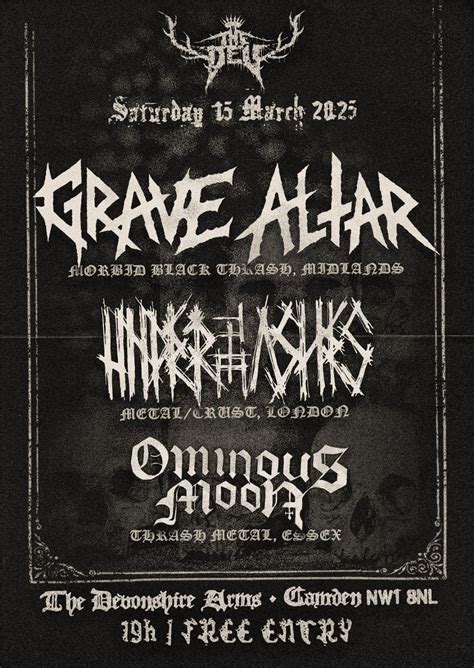 Grave Altar / Under the Ashes / Ominous Moon @The Dev, Camden, The Dev ...