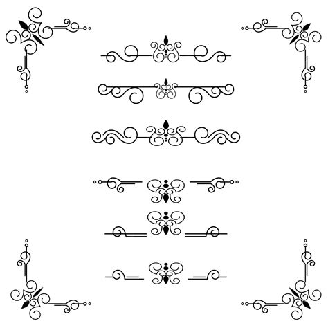 Premium Vector | Classic ornament frame, vintage border set premium vector