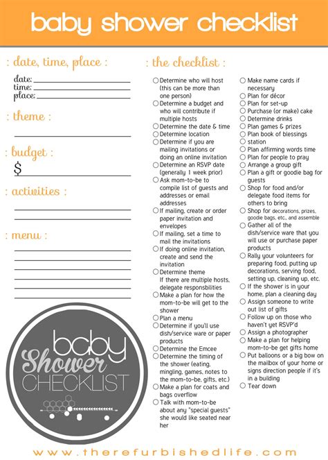 Complete Baby Shower Checklist