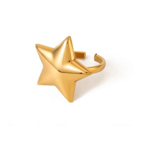 Astral Shine Golden Star Dome Ring JLTR0444