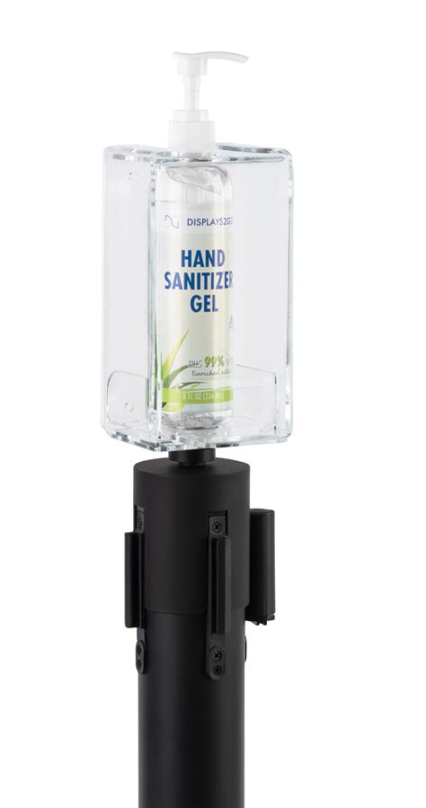 Hand Sanitizer Holder Stanchion Topper | Pole or Wall Mount