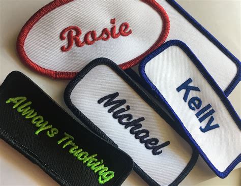 Custom Embroidered Name Tag Patches at Roy Bush blog