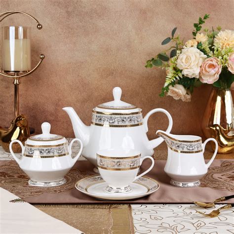 Mughal Gold and Grey 15 Pcs Tea Set – Vigneto