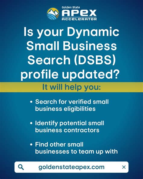 Keeping your Dynamic Small Business Search (DSBS) profile up to date is ...