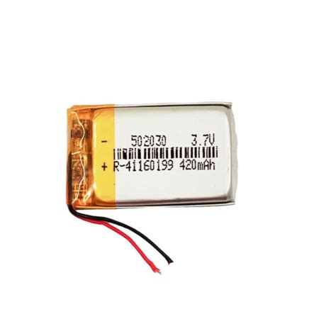 KP: 502030 3.7V 420mAh Lipo Battery - Single Cell Lithium Polymer Batt