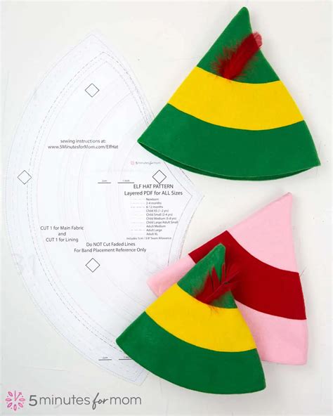 Buddy the Elf Hat Pattern - How to Make an Elf Hat out of Felt - 5 ...