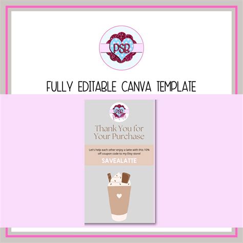 Electronic Thank You Cards With Customizable Text and Coupon - Etsy