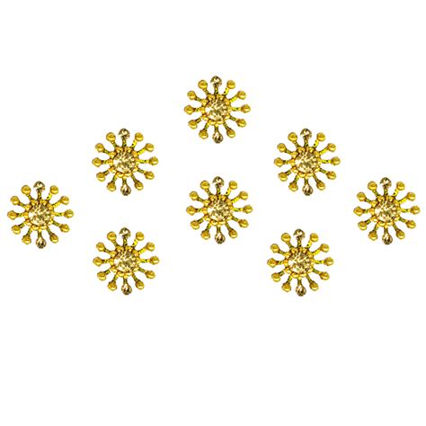 Comet Busters Beautiful Round Bridal Gold Bindis (9mm)(BIN1771)