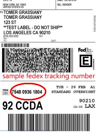 Image result for Tracking Number Example