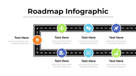 Roadmap infographic presentation layout fully editable | Premium Vector