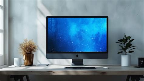 Product Mockup Photography Keyboard Monitor Desktop Computer | Premium AI-generated image