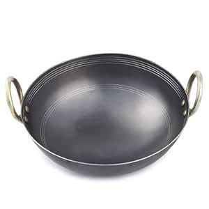 Buy PTR 100% Pure Natural Iron Deep Frying Kadai 2 Litre, 10 inch ...