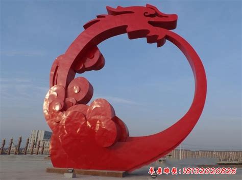 不锈钢城市大型抽象龙 - 卓景雕塑公司