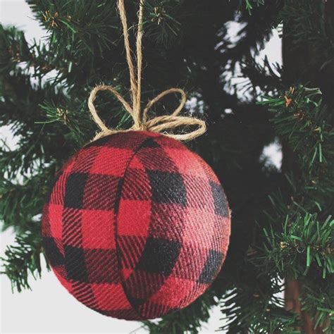 Buffalo Plaid Christmas Ornament Set - Etsy | Buffalo plaid christmas ...