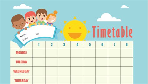Image result for Time Table Design