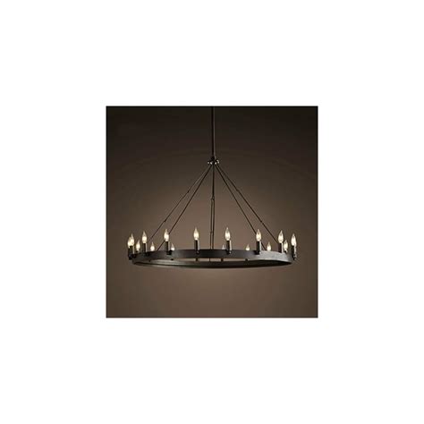 Buy LITFAD Industrial Antique Style Round Chandelier Light 18 Lights ...