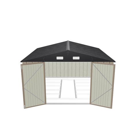 10x10 Metal Storage Shed with Floor & Weather Resistance | Patiowell
