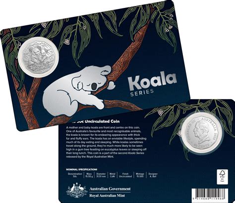 2025 50¢ Koala Series - 50¢ AlBr UNC coin in Card