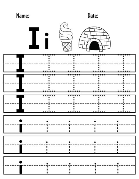 Free Letter I Worksheets for Preschool! ⋆ The Hollydog Blog | Letter i ...