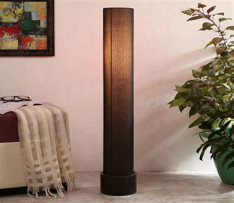 Buy Black Round Natural Wood Floor Lamps (Black) at 37% OFF Online ...