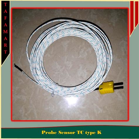 Jual thermocouple tipe K probe sensor model kabel fiberglass - kabel 20 ...