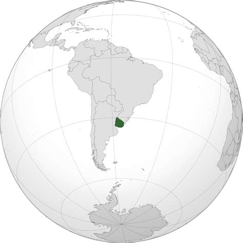 Location of the uruguay in the World Map
