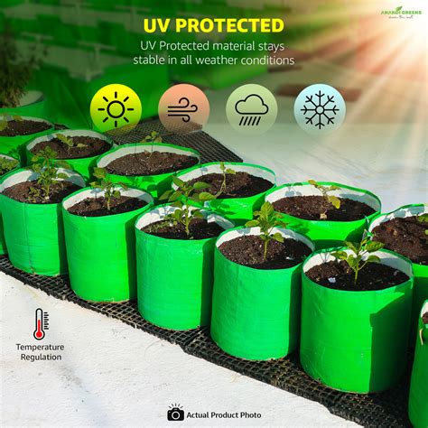 HDPE Circular Grow Bag 15x15 Inch | 260 GSM | UV Protected — Anandi Green's