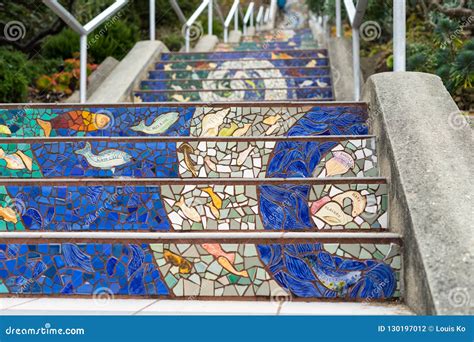 Mosaic Stairway, San Francisco in 16th Avenue Tiled StepsMosaic ...