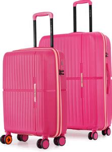 NASHER MILES HardSide Polypropylene Luggage Set of 2 Pink Trolley Bag ...