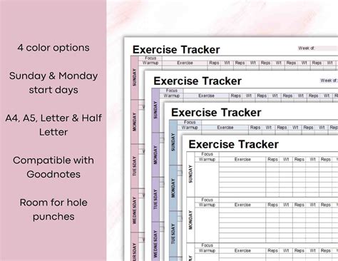 Exercise Template Printable 的图像结果