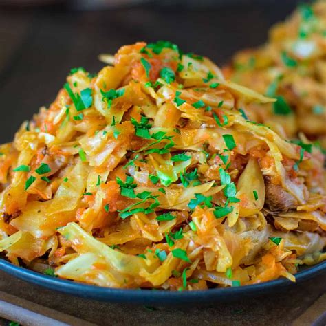 Succulent cabbage sauteed with tender chicken and vegetables. Just a ...