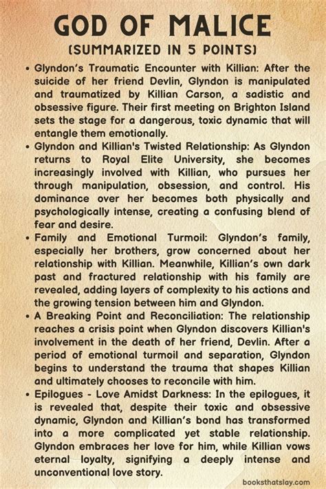 God of Malice Summary, Characters and Themes
