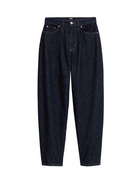 Buy Premium Dart Detail Barrel Jeans at Marks & Spencer