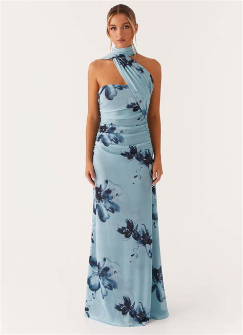Songbird Maxi Dress - Blue Black Floral – Peppermayo