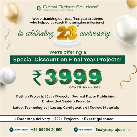 500+ Final Year Projects | Python, Embedded, Journal Paper