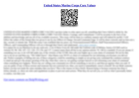 SOLUTION: United states marine corps core values - Studypool