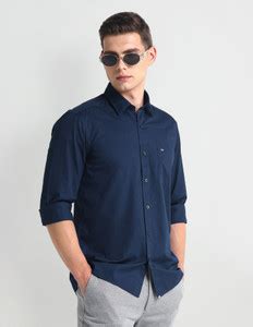 Arrow Sport Men Solid Casual Blue Shirt - Buy Arrow Sport Men Solid ...