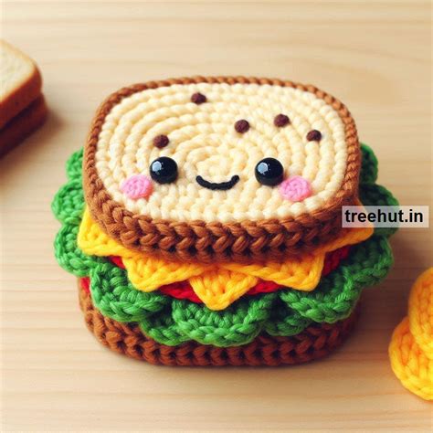 How to Crochet a Sandwich Applique and Creative Ideas for Sandwich ...