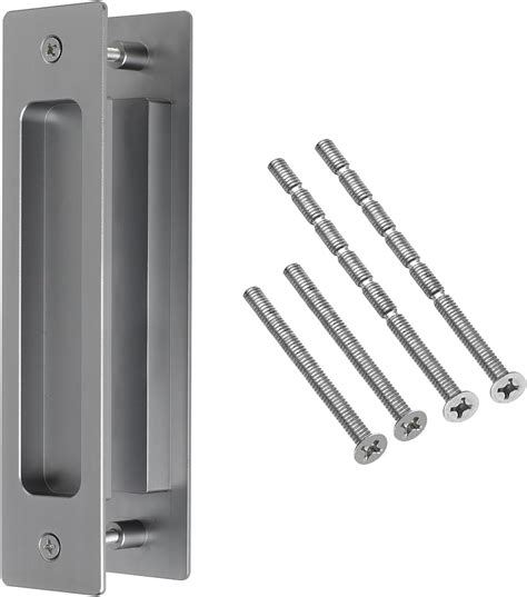 Amazon.com: BaiNong 6 inch Pocket Door Pull - Gray Square Concealed ...