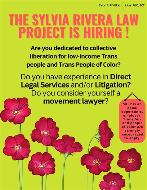 Mitch Hymowitz on LinkedIn: Sylvia Rivera Law Project (SRLP) is HIRING ...