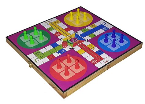 Buy Fikast Wooden Folding Box Ludo Made of Pure Wood with Plastic Ludo ...