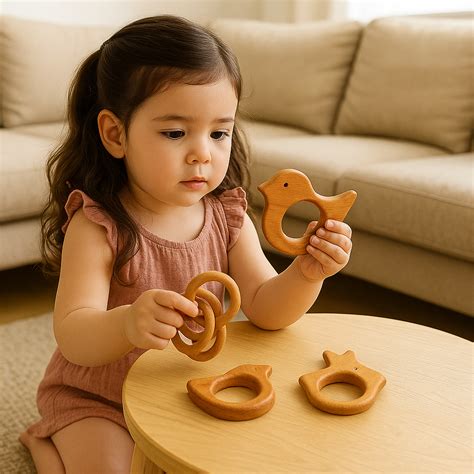 Neem Wood Teethers Rattles Combo - Soothing and Playful – Erenjoy